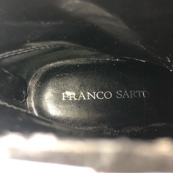 Franco Sarto Hardy Suede Studded Strap Wedge Heel Ankle Booties Size 9 - Picture 6 of 14